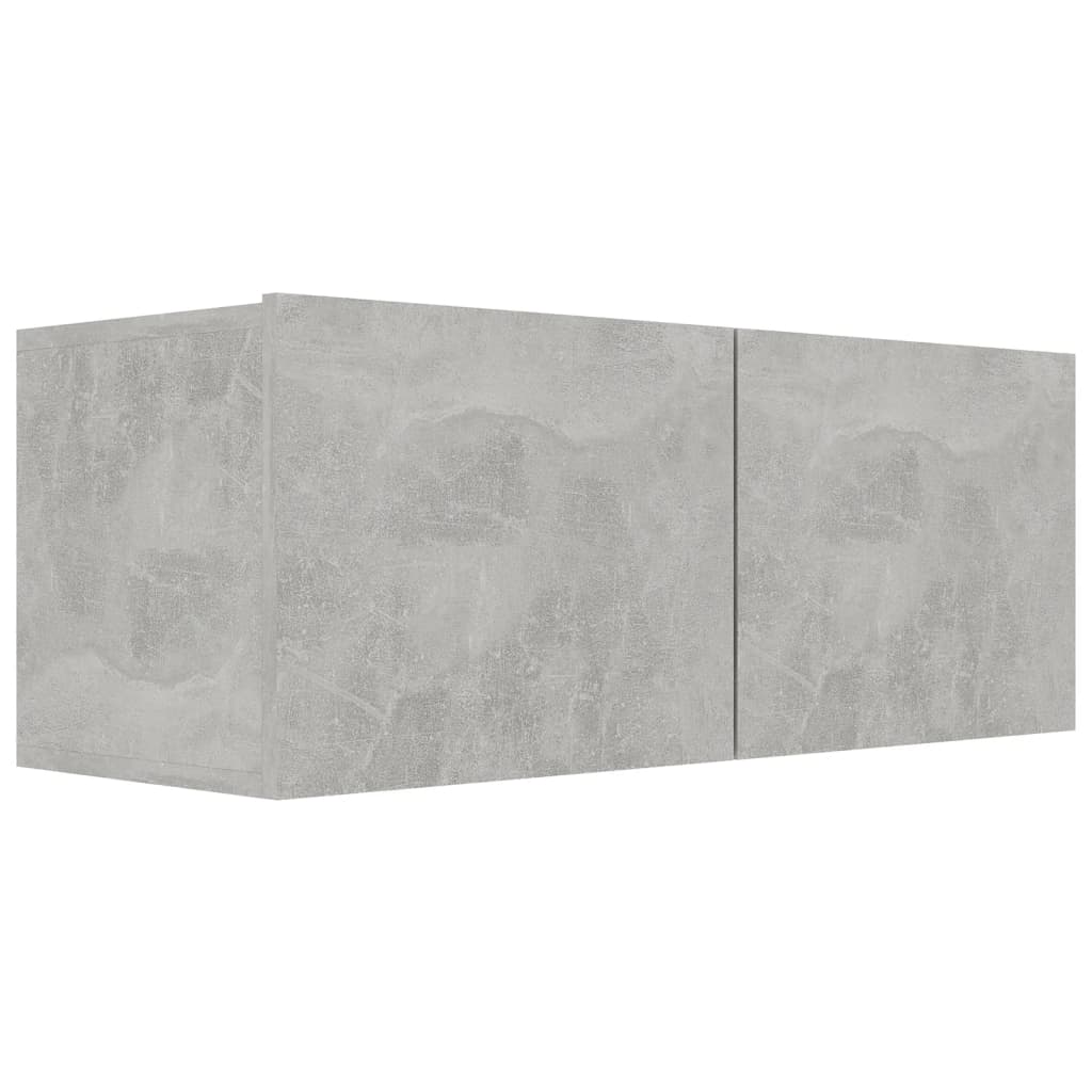 3079121 vidaXL 3 Piece TV Cabinet Set Concrete Grey Engineered Wood (801476x3)