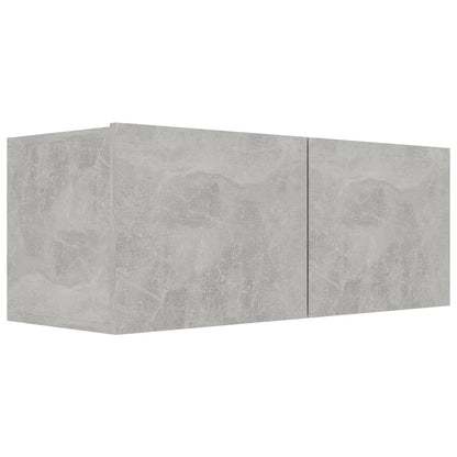 3079121 vidaXL 3 Piece TV Cabinet Set Concrete Grey Engineered Wood (801476x3)