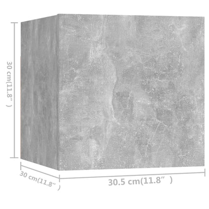 7 Piece TV Cabinet Set Concrete Grey Engineered Wood