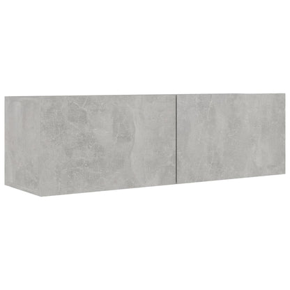 3079131 vidaXL 4 Piece TV Cabinet Set Concrete Grey Engineered Wood (801476x2+801485x2)