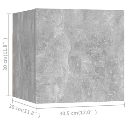 3079142 vidaXL 5 Piece TV Cabinet Set Concrete Grey Engineered Wood (804495+801485)