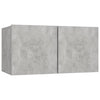 10 Piece TV Cabinet Set Concrete Grey Engineered Wood