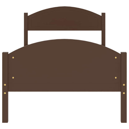 Bed Frame | Dark Brown | Solid pine wood, plywood | Single |  Simplistic