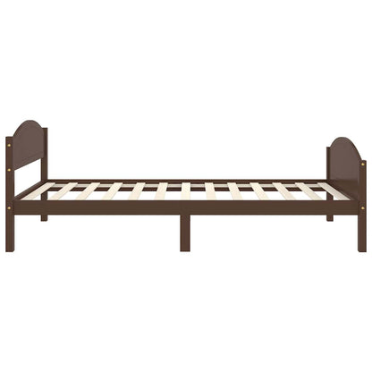 Bed Frame | Dark Brown | Solid pine wood, plywood | Single |  Simplistic