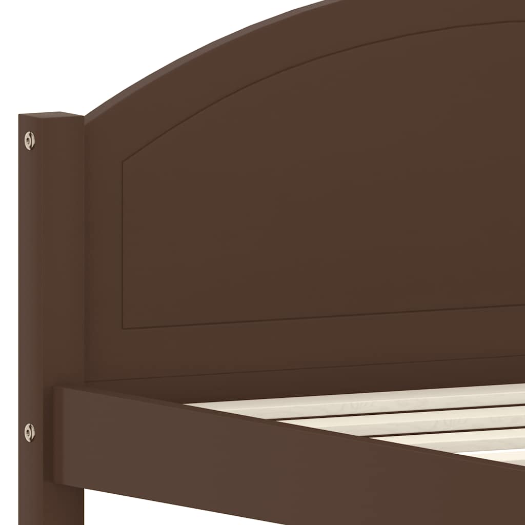 Bed Frame | Dark Brown | Solid pine wood, plywood | Single |  Simplistic