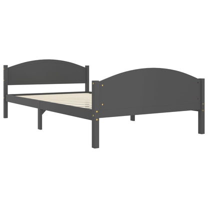 Bed Frame | Dark grey | Solid pine wood, plywood | 120x200 cm