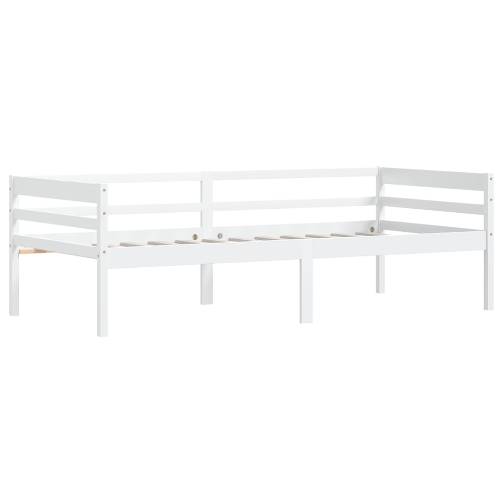 Bed Frame | White | Solid pinewood | Single | Durable | Bed Frame