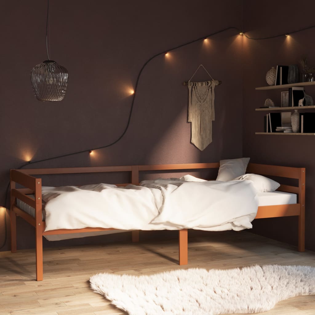 Bed Frame | Honey Brown | Solid pine | Single | Tough | Bed Frame