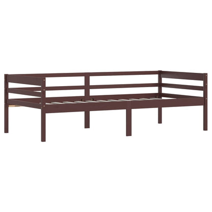 Bed Frame | Dark brown | Solid Pine wood | Single | Durable | Bed Frame