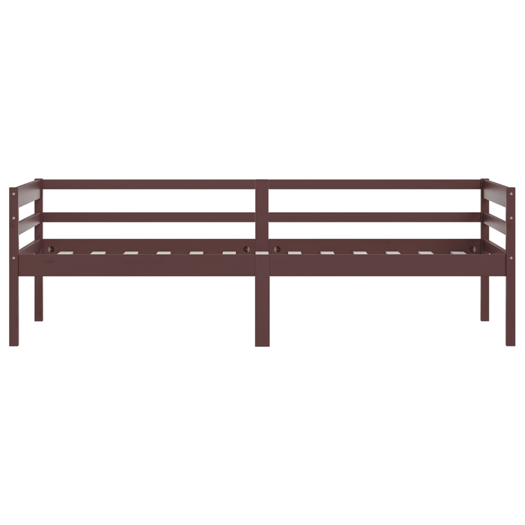 Bed Frame | Dark brown | Solid Pine wood | Single | Durable | Bed Frame