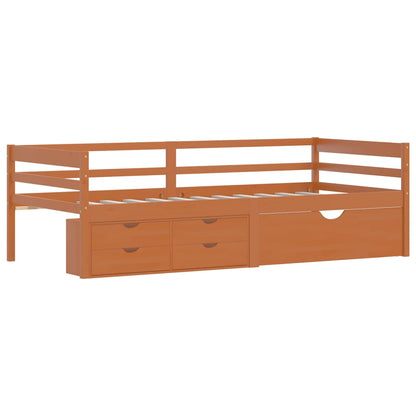 Bed Frame | Honey brown | Solid pine wood | Single | Bed Frame