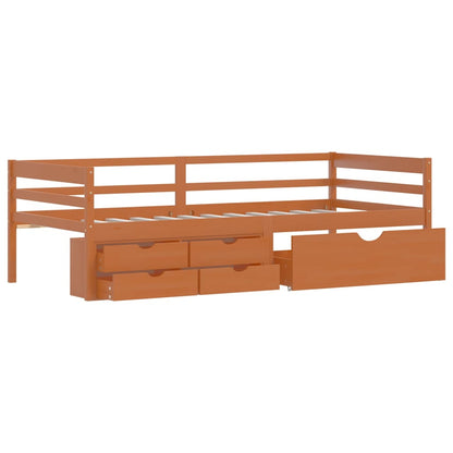 Bed Frame | Honey brown | Solid pine wood | Single | Bed Frame