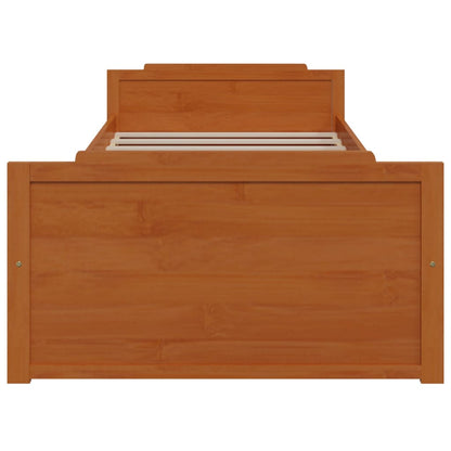Bed Frame | Honey brown | Solid pine wood | Single | Bed Frame