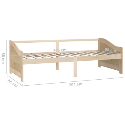 Day Bed | Natural Pine | Solid pinewood | 90x200 cm