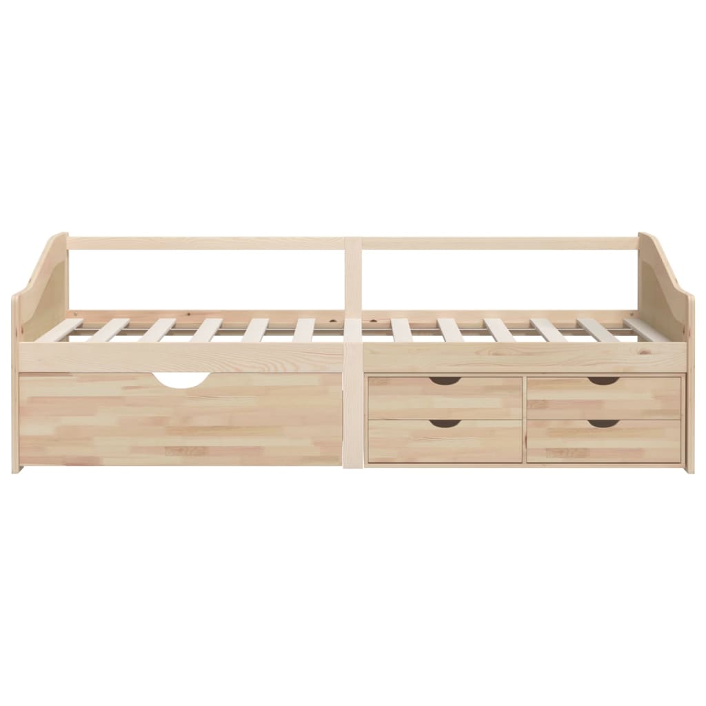3-Seater Day Bed without Mattress Solid Pinewood 90x200cm