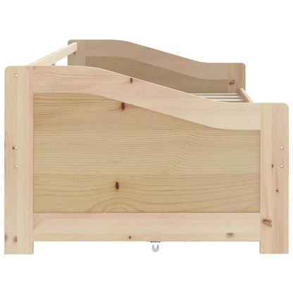 3-Seater Day Bed without Mattress Solid Pinewood 90x200cm