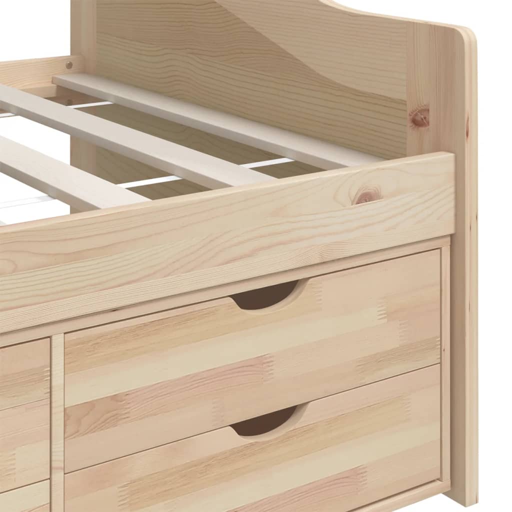 3-Seater Day Bed without Mattress Solid Pinewood 90x200cm