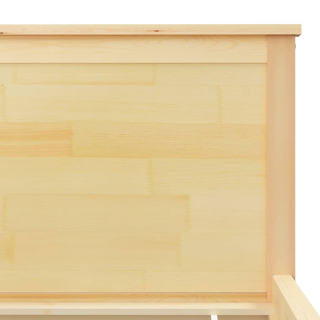 Bed Frame without Mattress Solid Wood Pine 180x200 cm Super King