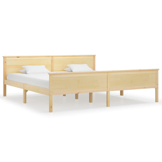 Bed Frame | Natural Wood | Solid pine wood, plywood | 200x200 cm