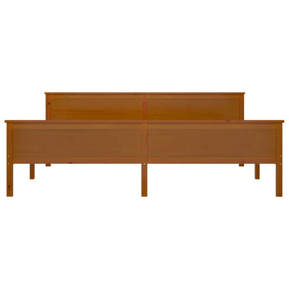 Bed Frame | Honey Brown | Solid Pine Wood, Plywood | Double |  Durable