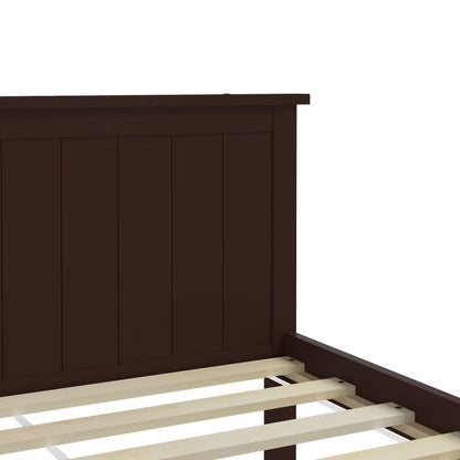 Bed Frame | Dark brown | Solid pine wood, plywood | Single | Durable
