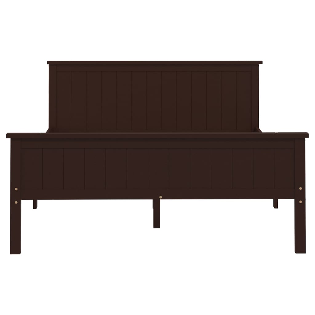 Bed Frame | Dark Brown | Solid Pine Wood, Plywood | 120x200 cm | Durable