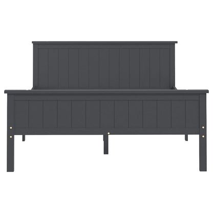 Bed Frame | Grey | Solid pine wood, Plywood | 160x200 cm | Minimalist