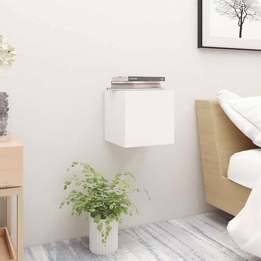 Bedside Cabinet | White | Engineered wood | 30.5x30x30 cm | Reversible