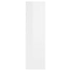 Wall Shelf High Gloss White 75x16x55 cm Engineered Wood