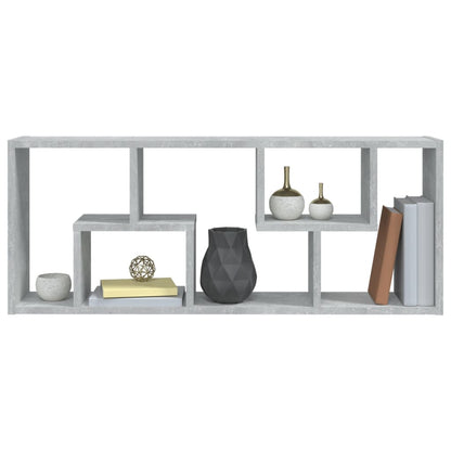 Wall Shelf Concrete Grey 36x16x90 cm Engineered Wood