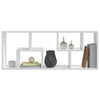 Wall Shelf High Gloss White 36x16x90 cm Engineered Wood