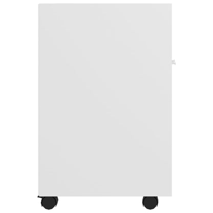 Side Cabinet | White | Engineered wood | Medium |  Lockable wheels