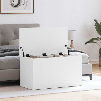 Storage Chest White 84x42x46 cm Engineered Wood