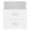 Bed Cabinet White 50x32x60 cm