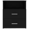 Bed Cabinet Black 50x32x60 cm