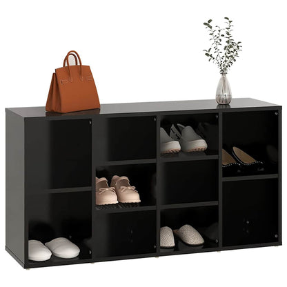 Shoe Bench Black 103x30x55 cm Engineered Wood