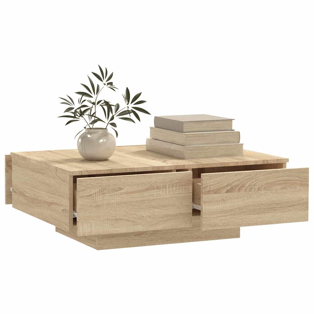 Coffee Table Sonoma Oak 90x60x31 cm Engineered Wood