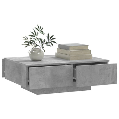 Coffee Table | Concrete Grey | Engineered Wood | 90 x 60 x 31 cm