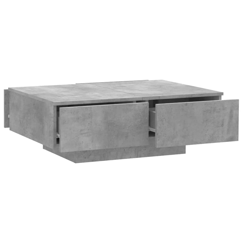 Coffee Table | Concrete Grey | Engineered Wood | 90 x 60 x 31 cm