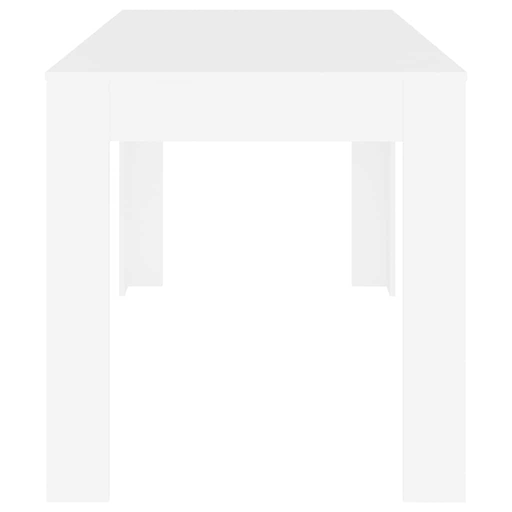 Dining Table White 55.1"x29.3"x29.9" Engineered Wood