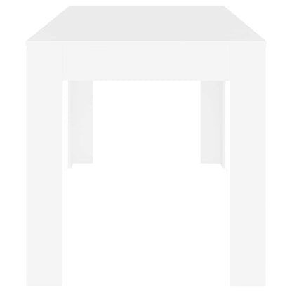 Dining Table White 55.1"x29.3"x29.9" Engineered Wood