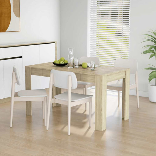 Dining Table | Sonoma Oak | Engineered Wood | Medium | Simple