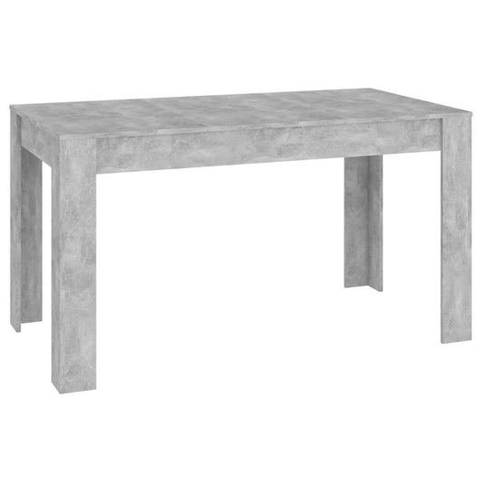 Dining Table | Concrete grey | Engineered wood | 140 cm long | Durable