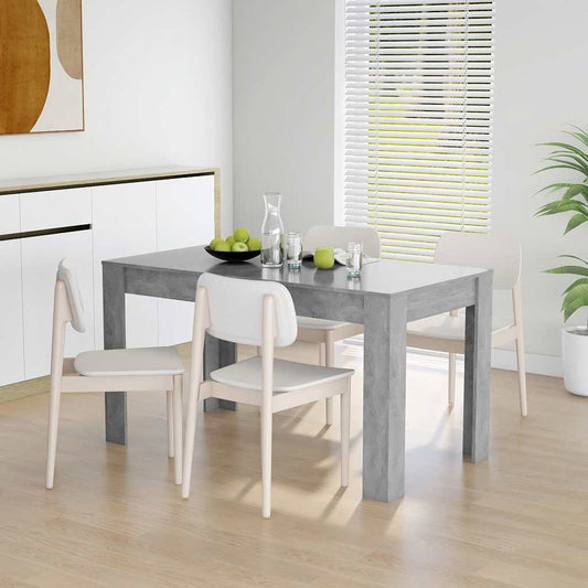 Dining Table | Concrete grey | Engineered wood | 140 cm long | Durable