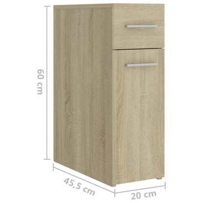 Apothecary Cabinet | Sonoma oak | Engineered wood | Compact