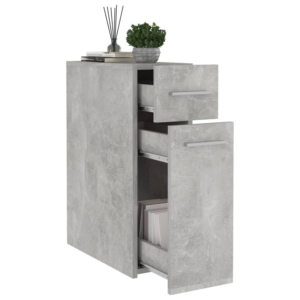 Apothecary Cabinet | Concrete grey | Engineered wood | Compact