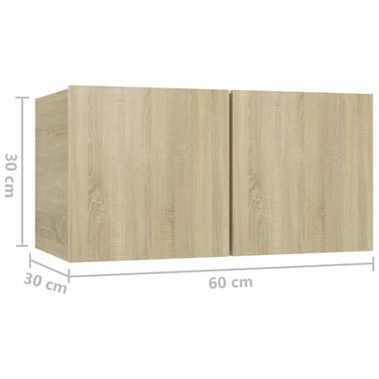 Hanging TV Cabinet Sonoma Oak 60x30x30 cm