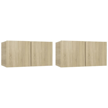 Hanging TV Cabinets 2 pcs Sonoma Oak 60x30x30 cm