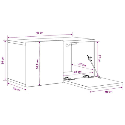 Hanging TV Cabinets 3 pcs Sonoma Oak 60x30x30 cm