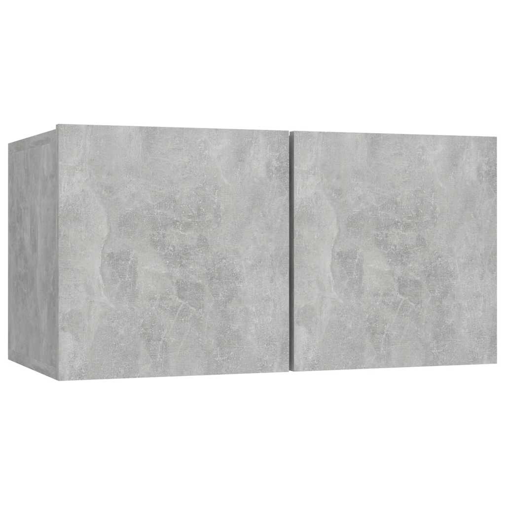 Hanging TV Cabinets 2 pcs Concrete Grey 60x30x30 cm